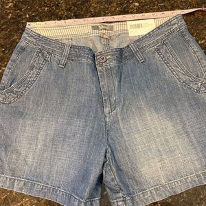 Natural Reflections Women's Denim Chino Shorts Blue Size 12 Casual